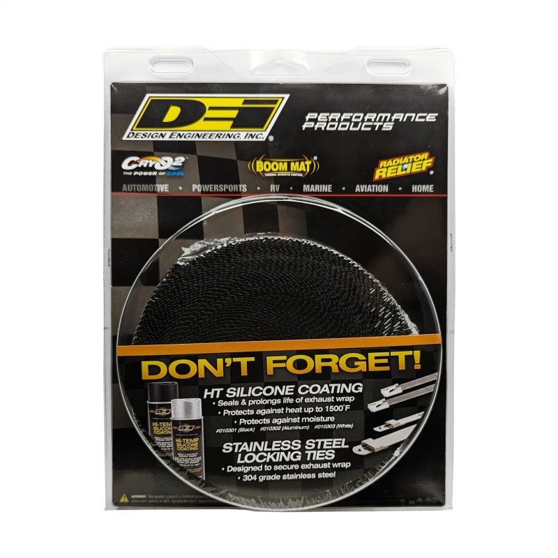 DEI Exhaust Wrap 2in x 50ft - Titanium - Black-Exhaust Wrap-DEI