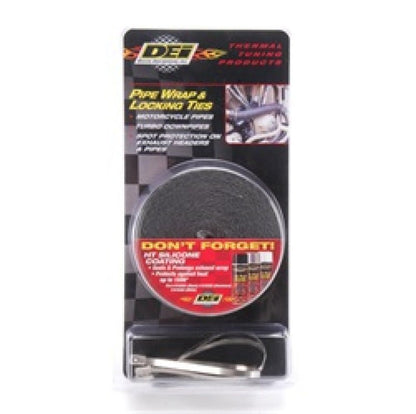 DEI Exhaust Wrap Kit - Pipe Wrap and Locking Tie - Black-Exhaust Wrap-DEI