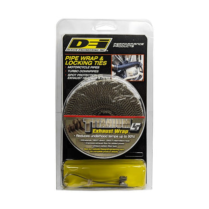 DEI Exhaust Wrap Kit - Pipe Wrap and Locking Tie - Titanium-Exhaust Wrap-DEI