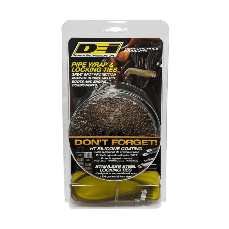 DEI Exhaust Wrap Kit - Pipe Wrap and Locking Tie - Titanium-Exhaust Wrap-DEI