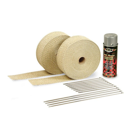 DEI Exhaust Wrap Kit - Tan Wrap & Aluminum HT Silicone Coating (Aerosol)-Exhaust Wrap-DEI