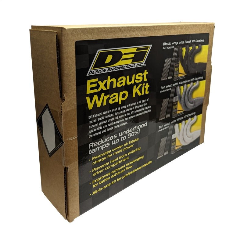 DEI Exhaust Wrap Kit - Tan Wrap & Aluminum HT Silicone Coating (Aerosol)-Exhaust Wrap-DEI