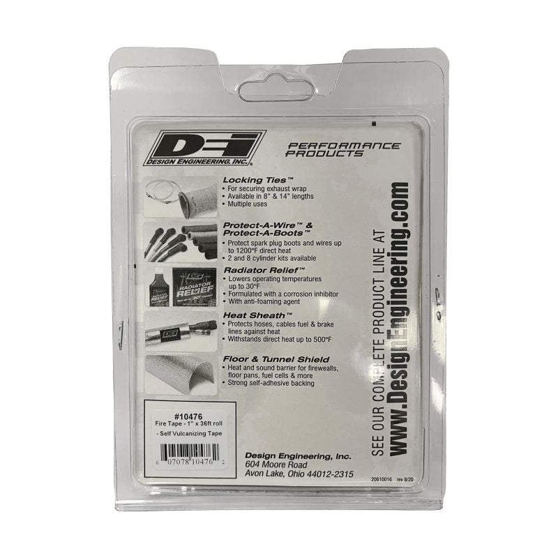 DEI Fire Tape 1in x 36ft Roll - Self Vulcanizing Tape - Black-Thermal Tape-DEI