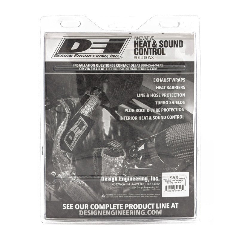DEI Heat Screen 36in x 20in - Mylar Radiant Glass Fiber Matting w/Adhesive Backing-Thermal Wrap-DEI