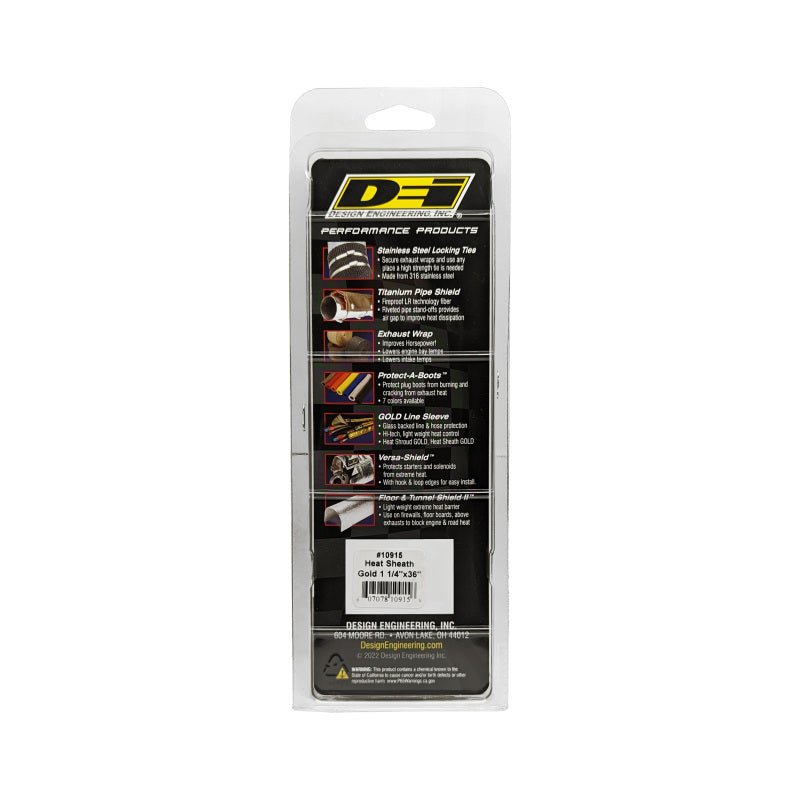 DEI Heat Sheath GOLD 1-1/4in x 36in-Thermal Sleeves-DEI