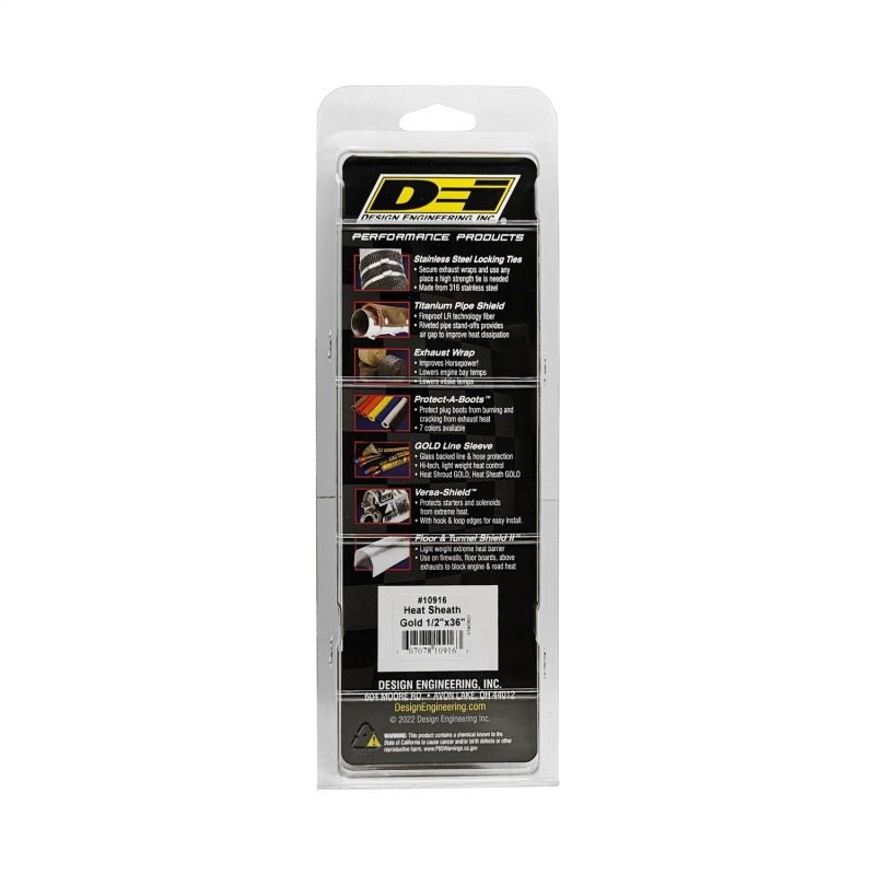 DEI Heat Sheath GOLD 1/2in x 36in-Thermal Sleeves-DEI