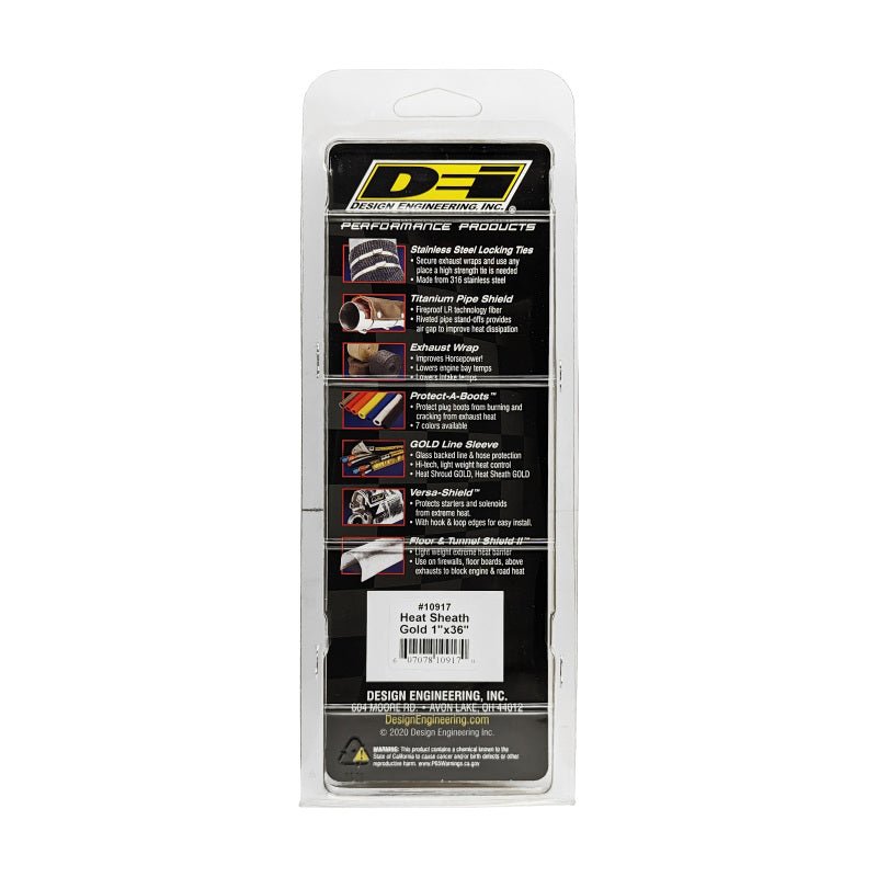 DEI Heat Sheath GOLD 1in x 36in-Thermal Sleeves-DEI