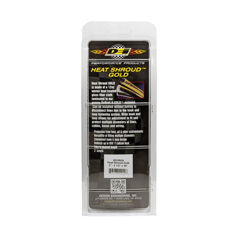 DEI Heat Shroud Gold 2in to 2.5in x 36in-Thermal Wrap-DEI