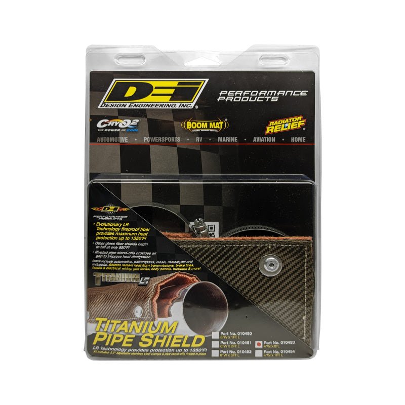 DEI Pipe Shield w/Stainless Steel Clamps - 4in x 8in - Titanium-Thermal Sleeves-DEI
