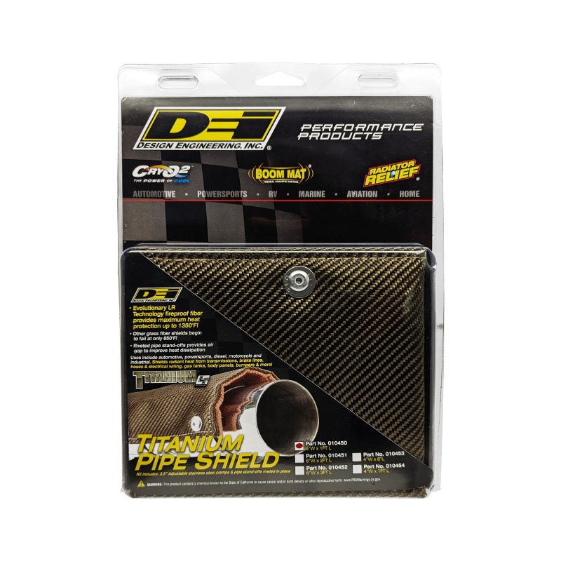 DEI Pipe Shield w/Stainless Steel Clamps - 6in x 12in - Titanium-Thermal Sleeves-DEI
