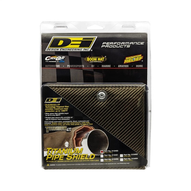 DEI Pipe Shield w/Stainless Steel Clamps - 6in x 12in - Titanium-Thermal Sleeves-DEI