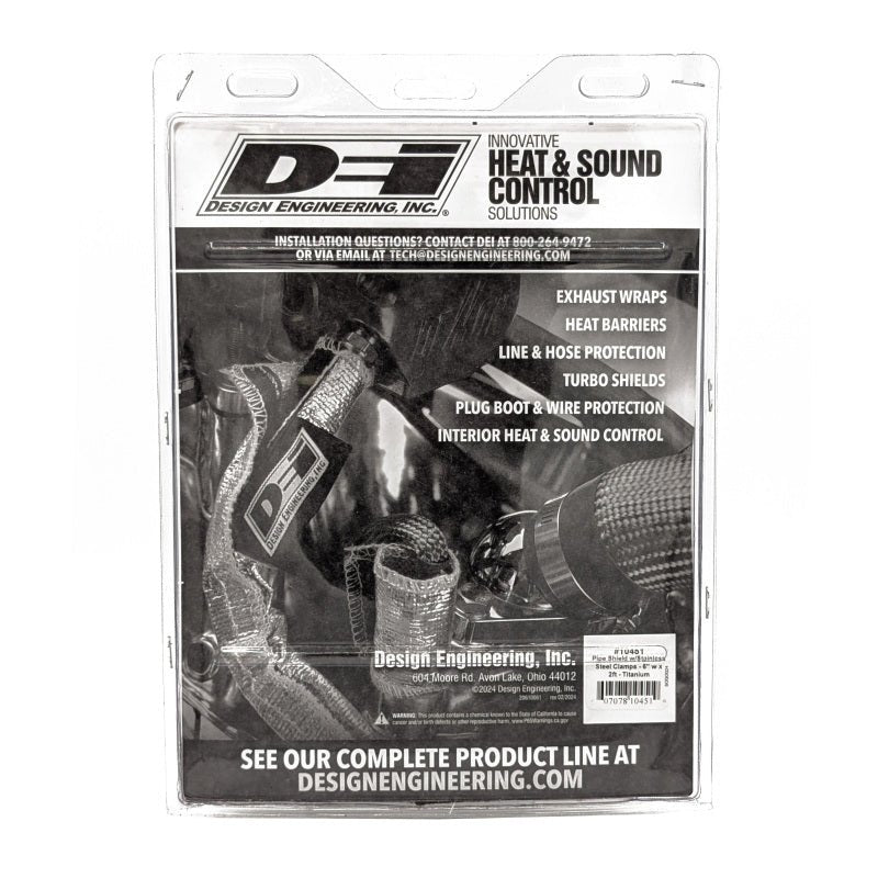 DEI Pipe Shield w/Stainless Steel Clamps - 6in x 24in - Titanium-Thermal Sleeves-DEI