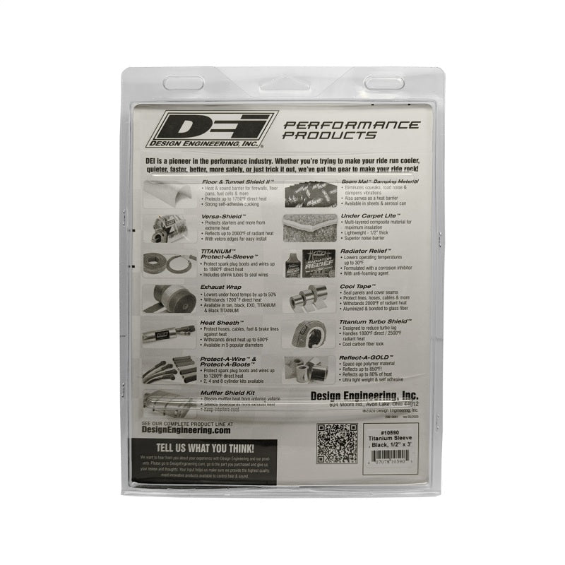 DEI Protect-A-Sleeve 1/2in ID x 3ft Universal - Titanium-Thermal Sleeves-DEI