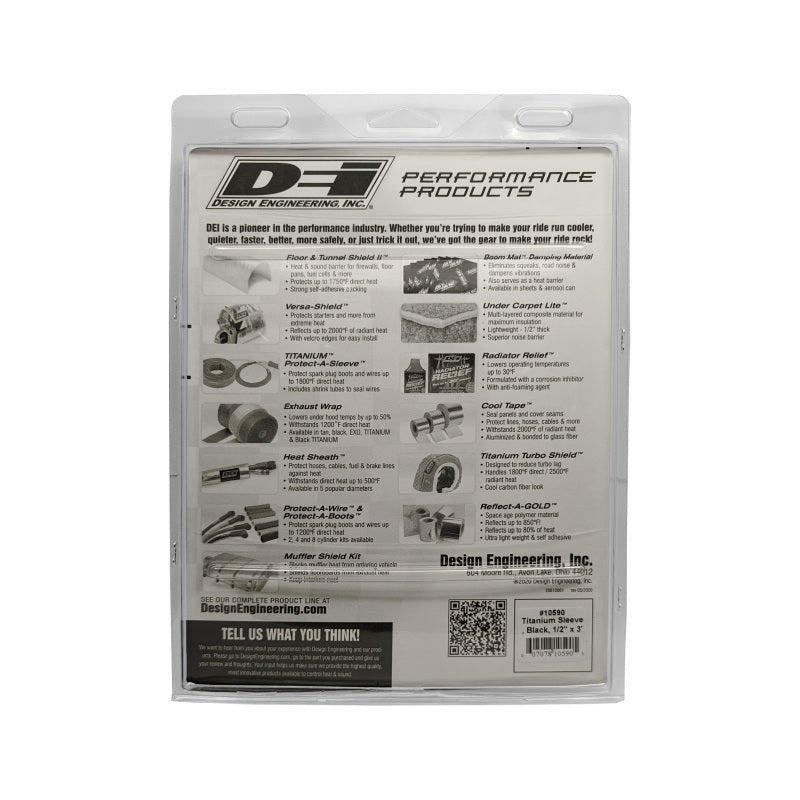 DEI Protect-A-Sleeve 1/2in ID x 3ft Universal - Titanium-Thermal Sleeves-DEI