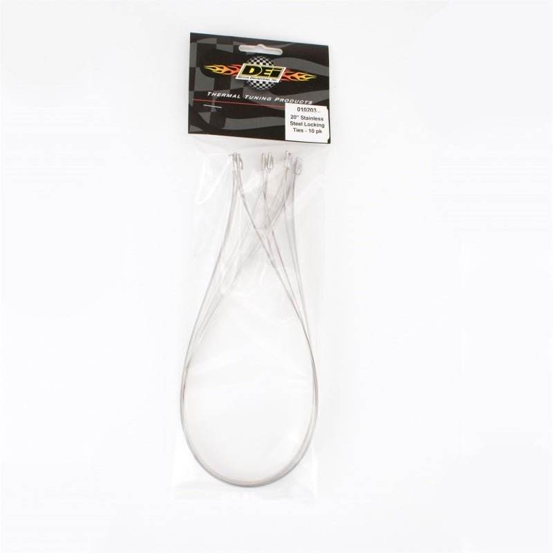 DEI Stainless Steel Locking Tie 20in - 10 per pack-Clamps-DEI