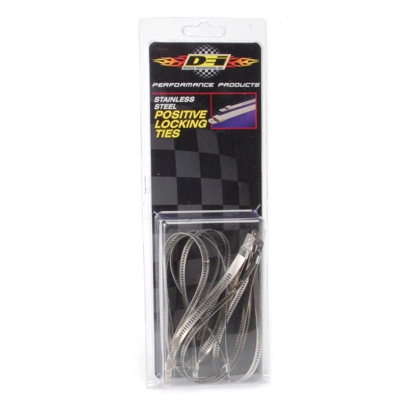 DEI Stainless Steel Positive Locking Tie 1/4in (7mm) x 9in - 8 per pack-Clamps-DEI