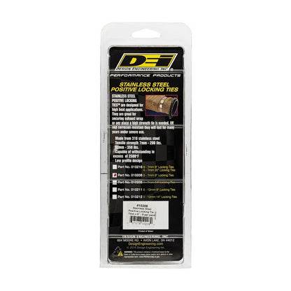 DEI Stainless Steel Positive Locking Tie 1/4in (7mm) x 9in - 8 per pack-Clamps-DEI