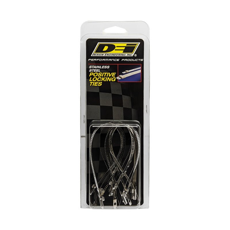 DEI Stainless Steel Positive Locking Tie 1/4in (7mm) x 9in - 8 per pack-Clamps-DEI