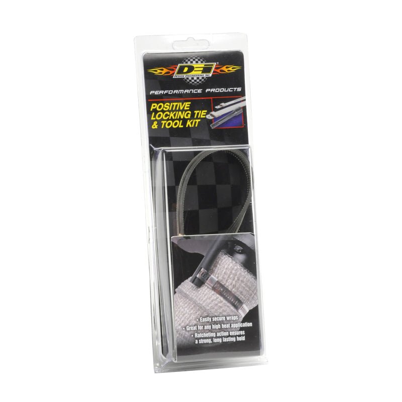 DEI Stainless Steel Positive Locking Tie & Tool Kit - 8in (8 Pack) & 14in (4 Pack)-Clamps-DEI