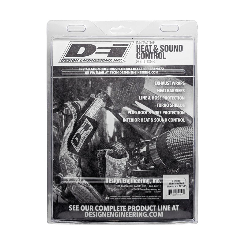 DEI Titanium 4in Knit Exhaust Sleeve - 36in-Exhaust Wrap-DEI