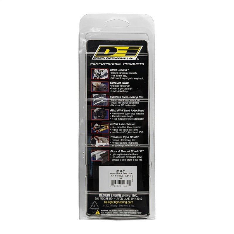 DEI Vapor Block Sleeve 3/8in x 36in-Thermal Sleeves-DEI