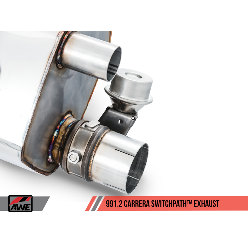 AWE Tuning Porsche 911 (991.2) Carrera / S SwitchPath Exhaust for PSE Cars - Chrome Silver Tips