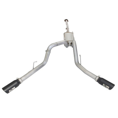 aFe MACHForce XP Exhaust 3in SS Dual Side Exit CB w/ Black Tips 15 Ford F150 Ecoboost V6-2.7L/3.5L