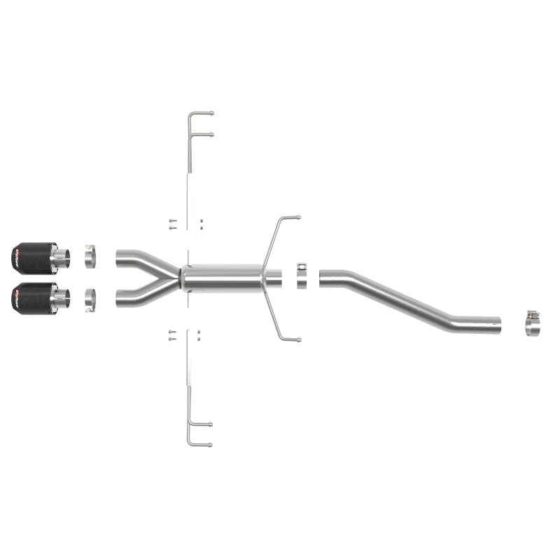 aFe Takeda 2.5in 304SS Axle-Back Exhaust System 17-19 Honda Civic Type R L4-2.0L (t)