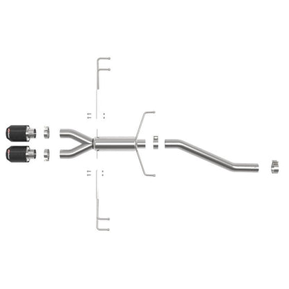 aFe Takeda 2.5in 304SS Axle-Back Exhaust System 17-19 Honda Civic Type R L4-2.0L (t)