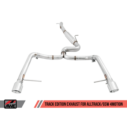 AWE Tuning VW MK7 Golf Alltrack/Sportwagen 4Motion Track Edition Exhaust - Polished Silver Tips