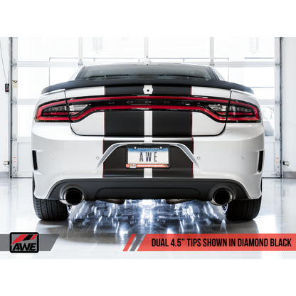 AWE Tuning 2017+ Dodge Charger 5.7L Track Edition Exhaust - Diamond Black Tips