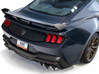 AWE 2024 Ford Mustang Dark Horse S650 RWD Track Edition Cat-Back Exhaust w/ Quad Chrome Silver Tips
