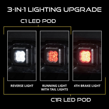 Diode Dynamics 23 - 24 Chevrolet Colorado Hitch Mount LED Pod Reverse Kit C1R - Light Bars & Cubes - Diode Dynamics