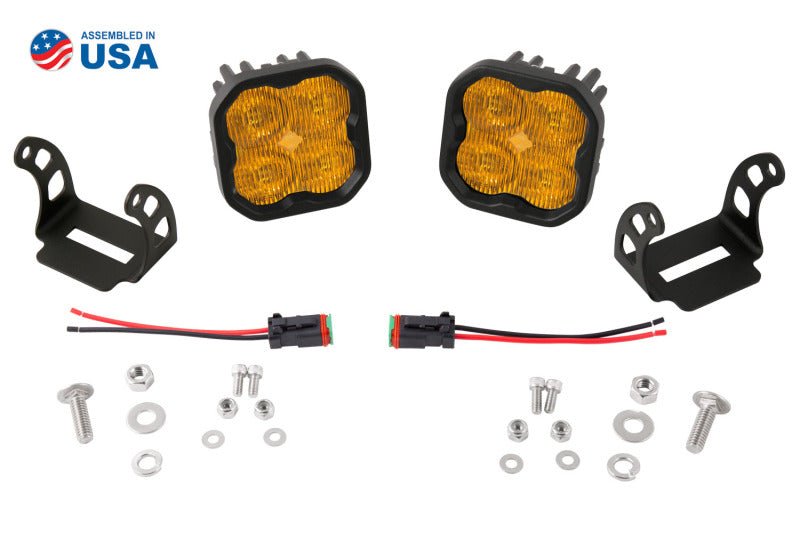 Diode Dynamics SS3 Max ABL - Yellow SAE Fog Standard (Pair) - Light Bars & Cubes - Diode Dynamics