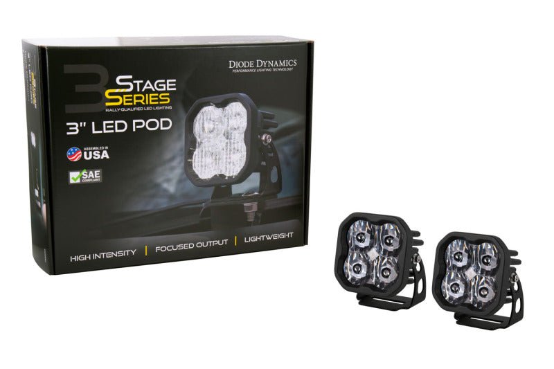 Diode Dynamics SS3 Pro ABL - White SAE Fog Standard (Pair) - Light Bars & Cubes - Diode Dynamics