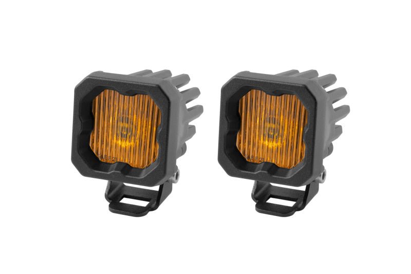 Diode Dynamics Stage Series C1 LED Pod - Yellow SAE Fog Standard ABL (Pair) - Light Bars & Cubes - Diode Dynamics