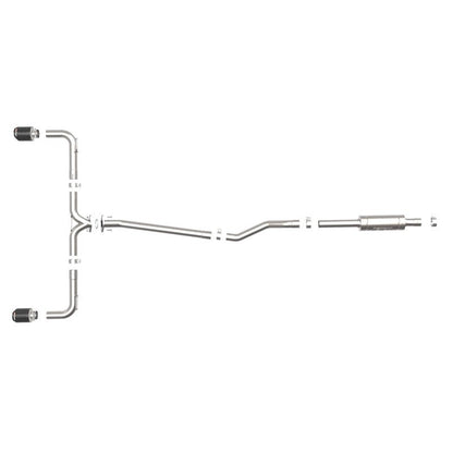 aFe Takeda 2-1/2in 304 SS Cat-Back Exhaust w/ Carbon Fiber Tips 14-18 Mazda 3 L4 2.0L/2.5L