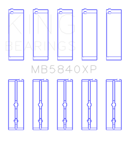 King Chrysler/Dodge Gen 3 Hemi 5.7L/6.1L/6.4L Crankshaft Main Bearing Set (Set of 5) - Size STDX