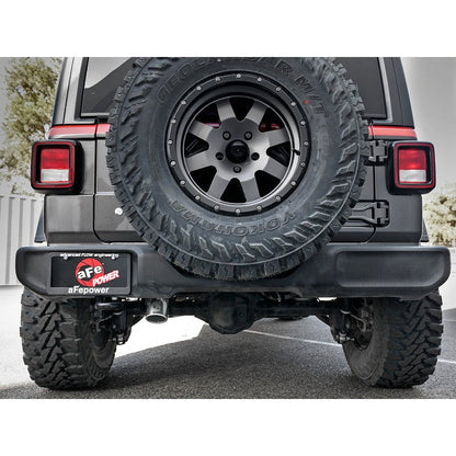aFe MACH Force-Xp 2.5in 409SS Axle-Back Hi-Tuck Exh Sys w/ Pol Tip 18-20 Jeep Wrangler (JL) V6 3.6L