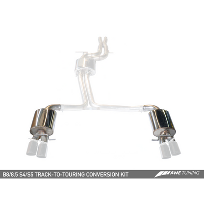AWE Tuning 10-16 Audi S4 Quattro 3.0T (B8/8.5) Conversion Kit - Track to Touring (90mm Tips)