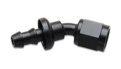 Vibrant Push-On 30 Degree Hose End Elbow Fitting Size -6AN
