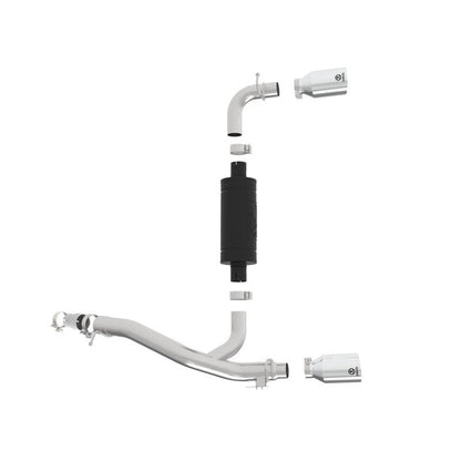 aFe Takeda 3in 304 SS Axle-Back Exhaust System w/ Polished Tip 16-18 Ford Focus RS 2.3L (t)