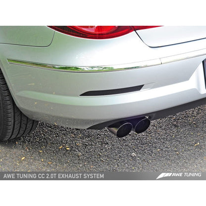 AWE Tuning VW CC 2.0T Touring Edition Performance Exhaust - Diamond Black Tips