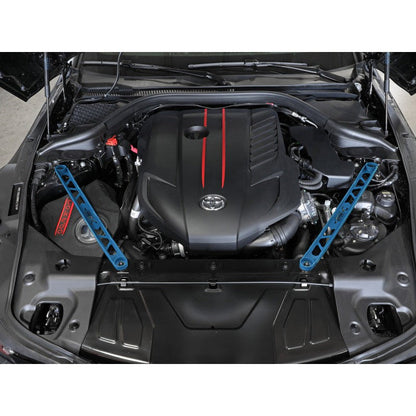 aFe CONTROL 304 Stainless Steel Front Suspension Strut Brace Blue - Toyota GR Supra (A90) 20-21