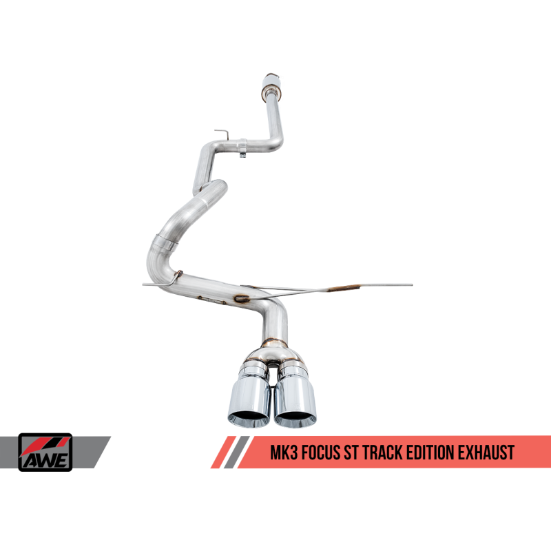 AWE Tuning Ford Focus ST Track Edition Cat-back Exhaust - Diamond BlackTips