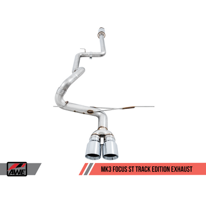 AWE Tuning Ford Focus ST Track Edition Cat-back Exhaust - Diamond BlackTips