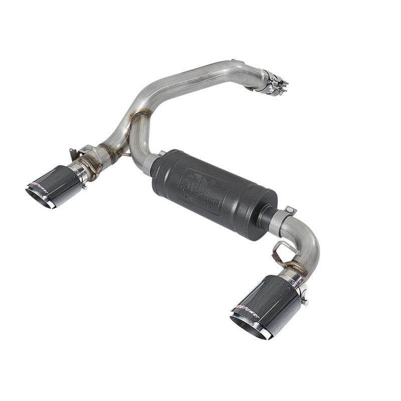 aFe Takeda 3in 304 SS Axle-Back Exhaust System w/ Carbon Fiber Tips 16-18 Ford Focus RS I4-2.3L (t)