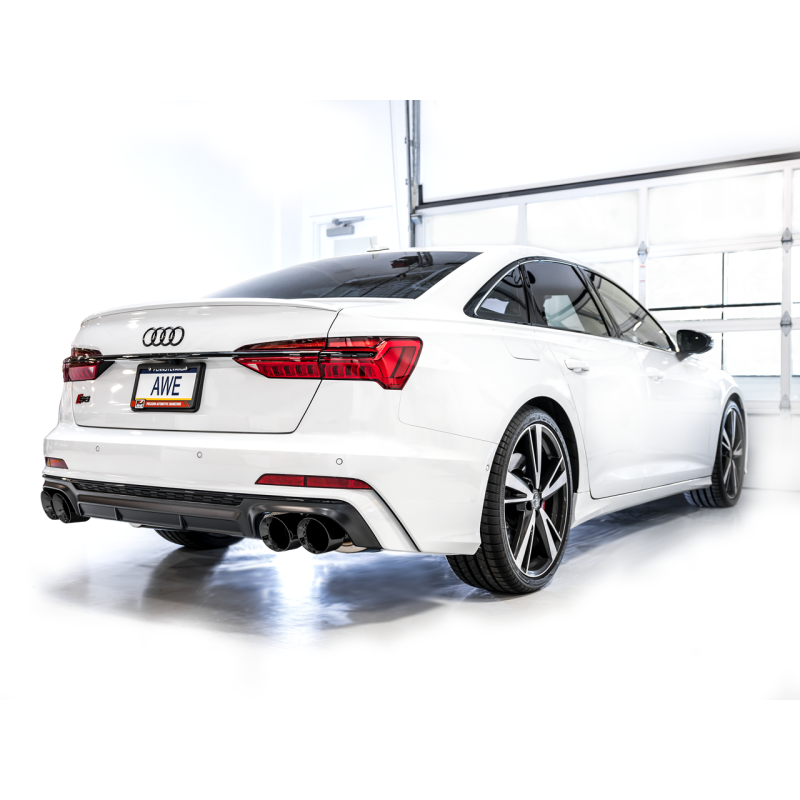 AWE Tuning 19-23 Audi C8 S6/S7 2.9T V6 AWD Touring Edition Exhaust - Diamond Black Tips