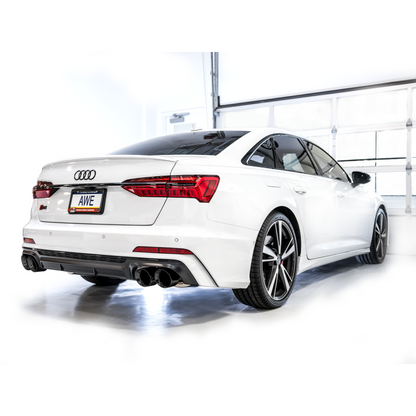 AWE Tuning 19-23 Audi C8 S6/S7 2.9T V6 AWD Touring Edition Exhaust - Diamond Black Tips