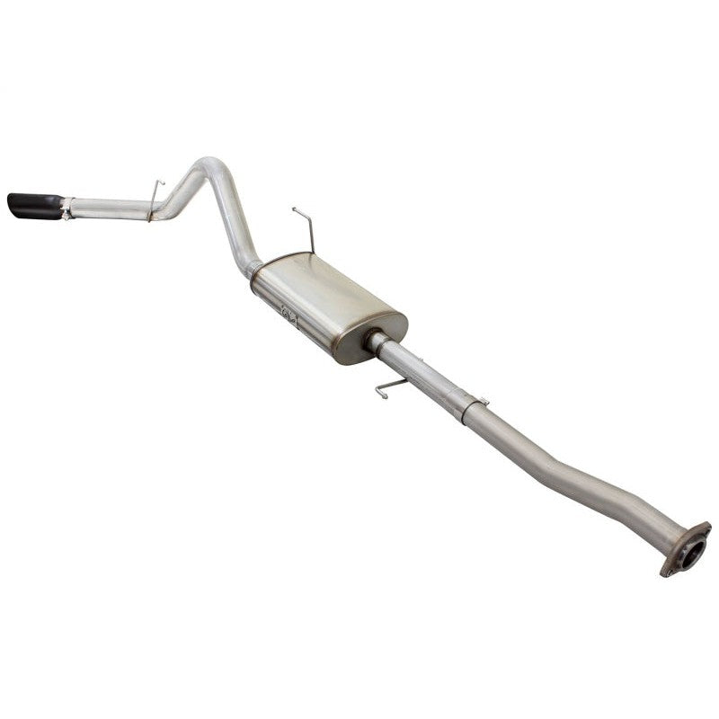 aFe MACHForce XP Exhaust 3in-3.5in SS Single Side Exit CB w/ Black Tips 15 Ford F150 V8 5.0L CC/SB